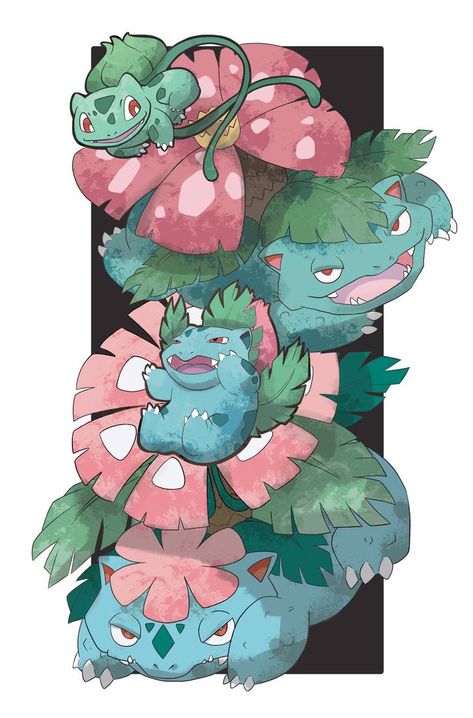 Bulbasaur Evolve by AudGreen on DeviantArt Bulbasaur Evolution, Pokeball Wallpaper, Venusaur Pokemon, Pokemon Venusaur, Evolution Art, Gen 1 Pokemon, Pokemon Dolls, Pokemon Bulbasaur, Pokemon Team