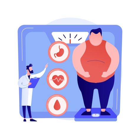 Problema de obesidad. diagnóstico y cons... | Free Vector #Freepik #freevector #obesidad #gordura #hombre-gordo #colesterol Physical Inactivity, Health Symbol, Medical Consultation, Weight Management, Lose Belly, Physical Activities, Lose Belly Fat, Vector Free, Medical