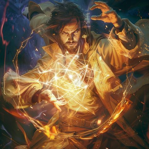 Male Sorcerer Male Sorcerer, Dnd Sorcerer, Fantasy Wizard, Super Powers Art, Dungeons And Dragons Characters, High Fantasy, Magic Art, Fantasy Rpg, Fantasy Inspiration