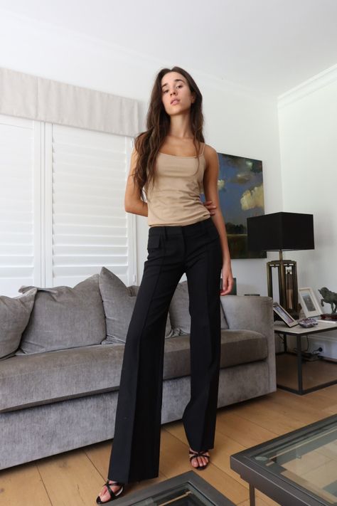 Balletcore Work Outfits, Ballet Core Casual Outfits, Ballerina Off Duty Style Aesthetic, Ballet Core Athleisure, Dark Ballet Core Aesthetic Outfits, Suit Trousers Women Outfit, Trousers Women Outfit, Sixth Form Outfits, Minimalistic Outfits