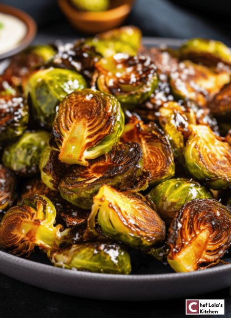 Crispy Air Fryer Brussels Sprouts Jamaican Callaloo Recipe, Creamed Spinach Recipe Easy, Healthy Roasted Vegetables, Air Fryer Brussels Sprouts, Fried Brussel Sprouts, Crispy Brussel Sprouts, Turkey Burger Recipes, Roasted Cabbage, Vegetable Beef Soup