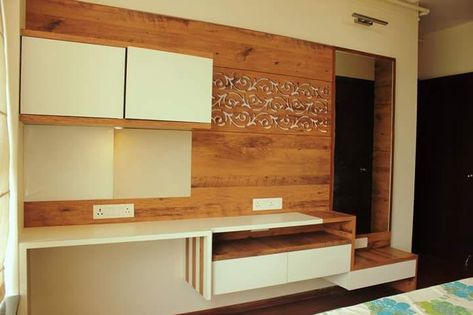 Here you will find photos of interior design ideas. Get inspired! Tv Cabinate, Lcd Unit Design, Bedroom Tv Unit Design, Lcd Unit, Modern Media Room, Lcd Units, Study Table Designs, Led Panels, Modern Style Bedroom