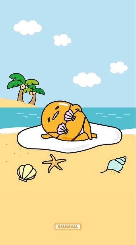 Sanrio Gudetama, Cute Lockscreens, Japanese Animated Movies, Cute Egg, Kids Canvas, Sanrio Wallpaper, Hello Kitty Iphone Wallpaper, Emoji Wallpaper, Summer Wallpaper