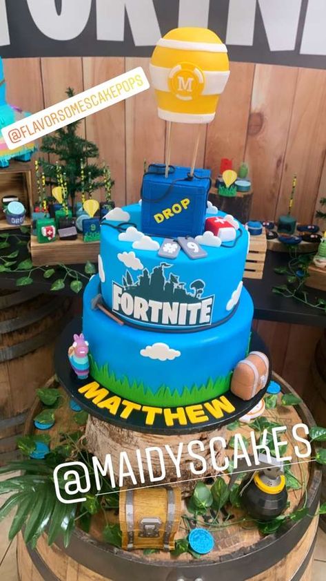 Fortnite Birthday Party Ideas | Photo 4 of 17 | Catch My Party Fortnite Battle Royale Cake, Peely Fortnite Birthday Cake, Fortnight Cakes For Boys, Fortnite Birthday Party Ideas Cake, Fortnite Cake For Boys, Fortnight Birthday, Fortnight Party, Fortnite Birthday Party Ideas, Fortnite Birthday Cake