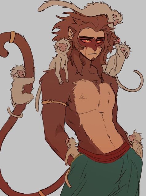 Fantasy Story Ideas, Handsome Monkey King, Cartoon Monkey, Monkey Art, Journey To The West, Dragon Ball Artwork, Monkey King, Character Design Male, Primates