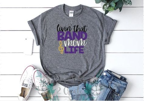 Band Shirt Ideas, Marching Band Mom, Marching Band Shirts, Band Mom Shirts, Band Mom, Football Mom Shirts, Friday Night Lights, I'm With The Band, Color Guard