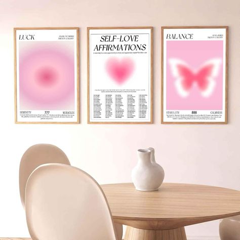 PRICES MAY VARY. Pink Aura Art Prints: Size is 12x16in (30x40cm), The unframed prints gives you full control over selecting the perfect frame to match your decor and style! Angel Number Wall Art:The aura gradient posters offer a trendy way to inspire your space while enhancing the energy of your environment. Whether it's your morning ritual or a quiet refllective time, you can use this angel number wall art as a reminder of positive feelings and intentions each day. Add a pop of positivity to yo Pink Wall Decor Aesthetic, Angel Number Wall Art, Pink Wall Decor Bedroom, Aura Bedroom, Aura Wall Decor, Pink Wall Art Bedroom, House Decor Items, Light Pink Wall Art, Arts Aesthetic