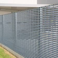 Louvered Fence, Metal Fence, Point Of Sale, Public Spaces, Galvanized Steel, A Quote, Fencing, Public Space, Powder Coated