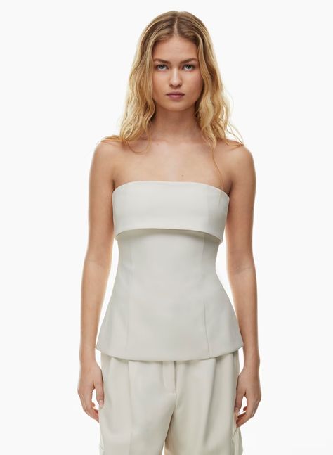 ELEMENT TUBE TOP | Aritzia Strapless Tank Top, Off Shoulder Dresses, Solid Tank Tops, Spring Summer Decor, Solid Clothes, Women Long Dresses, Sleeveless Vest, Bandeau Top, Summer Tops