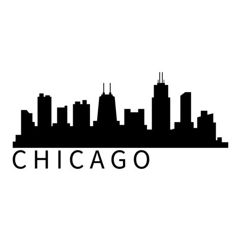 Chicago Svg, Chicago Girls, Chicago Skyline, Vector Art, White Background, Vector Free, Chicago, Clip Art, For Free