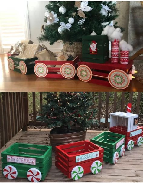 Holiday Hacks, Christmas Booth, Holiday Hack, Christmas Train, Woodworking Project, Christmas Gift Box, Make Things, Holiday Decorating, Christmas Toys