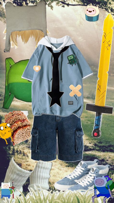 I love Adventure time so much I basically grew up with it <3 Adventure Time Clothes, Snk Cosplay, Finn The Human, Street Fashion Men Streetwear, Guys Clothing Styles, Fits Clothes, Fire Fits, Stylish Boys, Little Outfits