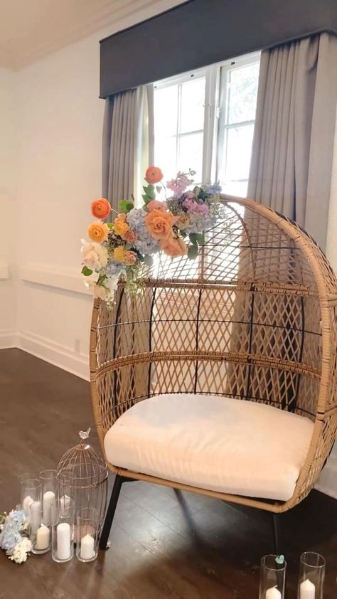 Bridal Shower Chair, Bridal Chair, Bridal Shower Planning, Boho Chair, Baby Shower Tea, Shower Chair, Bridal Shower Cake, Bridal Shower Rustic, Bridal Party Dresses