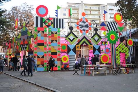 Morag Myerscough, Installation Interactive, Event Entrance, Graz Austria, Psy Art, Festival Inspiration, Arts Festival, Art Installation, Festival Design