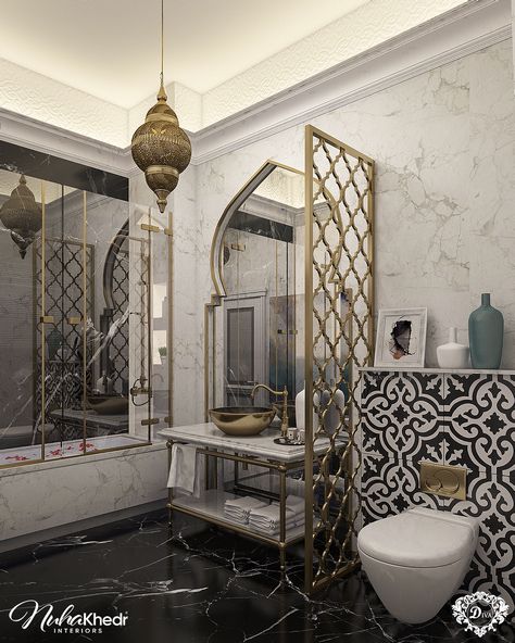 Dekorasi Maroko, Moroccan Bathroom, Moroccan Interior Design, Bathroom Design Styles, Moroccan Bedroom, Moroccan Home Decor, Moroccan Interiors, Bathroom Design Decor, Bathroom Design Luxury