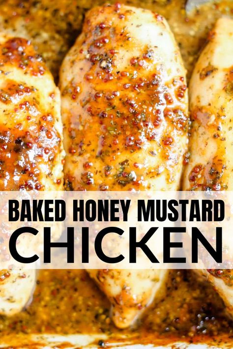 Cheesy Honey Mustard Chicken, Honey Chicken Recipe Easy Baked, Honey Mustard Chicken Tenderloins, Honey Mustered Chicken, Spicy Honey Mustard Chicken, Baked Honey Chicken Recipes, Chicken Honey Mustard Recipes, Honey And Mustard Chicken Recipe, Recipes Using Honey Mustard