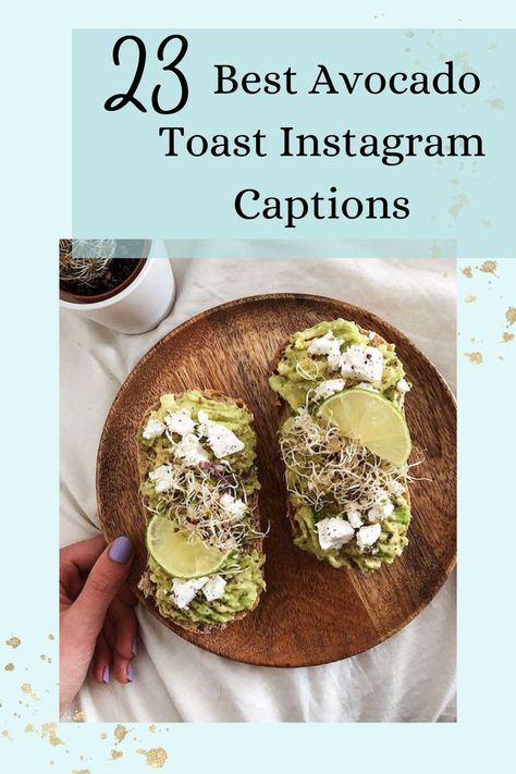 A lot of you are obsessed with avocado and I can see why. They are pure perfection and go well with literally anything. You can eat them any time of the day, either mashed or sliced. And did I mention that they are so aesthetic? No wonder they are all over Instagram. If you took a gorgeous pic of your avocado toast and you have no idea what captions you should use, I got you. Choose one of the 23 best avocado toast Instagram captions everyone will love. Avocado Quotes, Toast Puns, Best Avocado Toast, Avocado Toast Breakfast, So Aesthetic, Avocado Toast Egg, Cute Captions, Food Captions, Aesthetic Captions