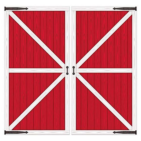 Barn Door Props Party Accessory (1 count) (2/Pkg) Beistle Red Barn Door, White Barn Door, Farm Themed Birthday Party, Door Prop, Farm Birthday Party, Building A Fence, Farm Party, Farm Barn, Farm Birthday