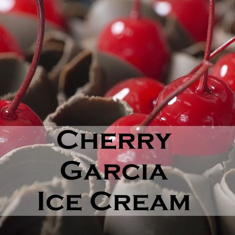 Cherry Garcia Ice Cream Recipe Homemade Chocolate Ice Cream Recipes, Fruit Ice Cream Recipes, Cherry Garcia Ice Cream, Cherry Ice Cream Recipe, Kitchen Aid Ice Cream, Ice Cream Dessert Recipe, Cherry Garcia, Homemade Chocolate Ice Cream, Ice Cream Recipes Machine