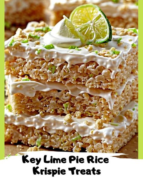 Key Lime Rice Krispie Treats, Crunchy Rice, Rice Krispies Cereal, Rice Krispie Cereal, Key Lime Juice, Krispy Treats, Lime Rice, Treats Recipes, Rice Krispy