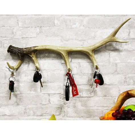 Antler Rack, Antler Projects, Deer Antler Crafts, Antler Ideas, Deer Antler Decor, Antlers Decor, Wall Hook Rack, Antler Crafts, Antler Wall