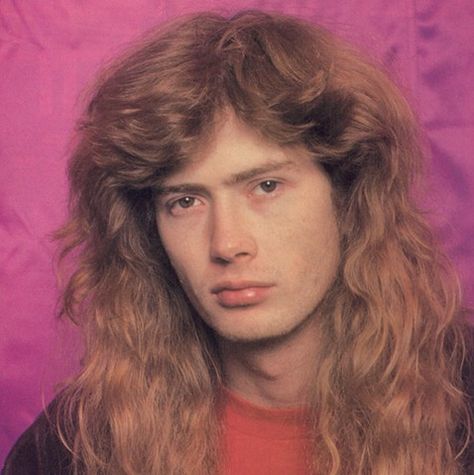 Dave Mustaine during the young years of Megadeth Nick Menza, Vic Rattlehead, David Ellefson, Dave Mustaine, Ginger Men, Joan Jett, Mötley Crüe, Thrash Metal, Kurt Cobain