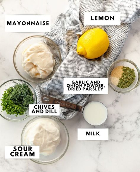 Ranch Dressing Without Buttermilk, Homemade Home Fries, Dill Ranch Dressing, Dill Ranch, Avocado Ranch, Quick Salads, Ranch Dressing Recipe, Homemade Ranch, Homemade Salads