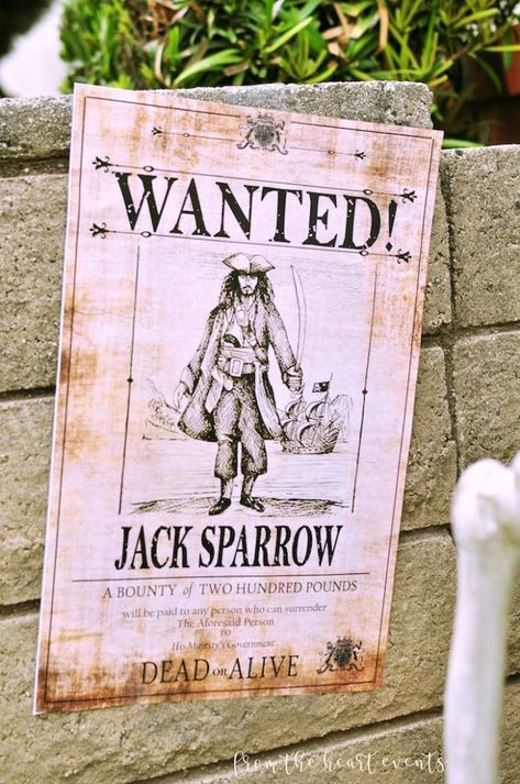 Wanted Jack Sparrow Poster, Jack Sparrow Theme Party, Jack Sparrow Birthday Party, Pirates Of The Caribbean Wedding Theme, Pirates Of The Carribean Party, Pirates Of The Caribbean Theme Party, Pirates Of The Caribbean Decorations, Pirates Of The Caribbean Decor, Pirates Of The Caribbean Halloween Decor