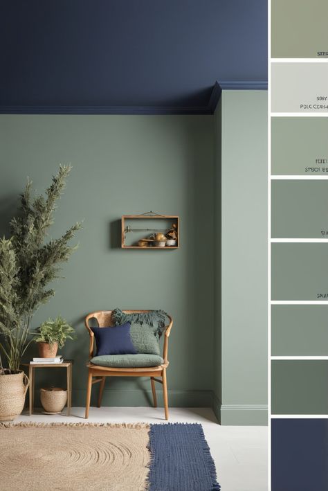 In this article, discover the top secret to achieve success with a few simple yet powerful strategies. Exciting insights await! #ad     #Colortrend #wallpaint2024  #color2024  #DIYpainting  ##DIYhomedecor  #Fixhome Colors With Navy Blue, Navy Blue And Sage Green, Green Living Room Color Scheme, Green Room Colors, Sage Living Room, Blue And Green Living Room, Blue And Sage Green, Navy Living Rooms, Color Palette Living Room