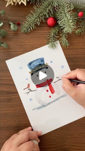 Skillshare Classes, Winter Watercolor, Holiday Painting, Christmas Inspo, Holiday Gift Tags, Festive Holiday, Christmas Watercolor, Christmas Gift Wrapping, Holiday Greetings