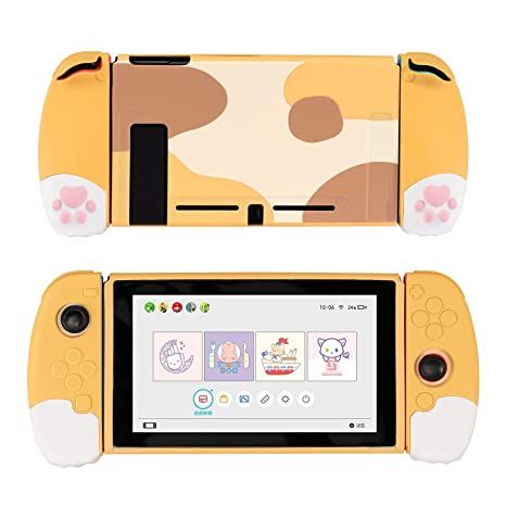 Amazon.com: GeekShare Soft Silicone Protective Case Compatible with Nintendo Switch Console and Joy Con- Shock-Absorption and Anti-Scratch Slim Cover Case with Ergonomic Design for Switch -- Cat Paw : Video Games Nintendo Switch Cover, Nintendo Console, Nintendo Switch Case, Paw Pattern, Nintendo Switch Accessories, Ipad Bag, Paw Design, Video Games Nintendo, Paw Pads