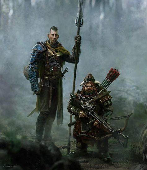 Fantasy Twins Art, Fantasy Mercenary, Dnd Character Design, Warhammer Fantasy, High Fantasy, Fantasy Warrior, Fantasy Rpg, One Shot, Fantasy Inspiration