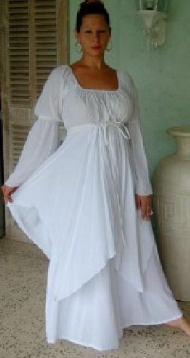 WHITE DRESS-PEASANT-LAYERED-RENAISSANCE M L XL 1X 2X 3X 4X ONE SIZE PLUS SIZE Medieval Dress Peasant, Fairy Wedding Dress, Fairy Wedding, Mode Boho, Princess Wedding Dress, Medieval Dress, Full Length Dress, Boho Wedding Dress, Boho Dress