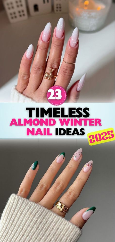 Looking for the best almond winter nails ideas? Find stylish and versatile designs that match your personality, from classic winter whites to bold holiday hues. Classic Almond Nails, Almond Winter Nails, Winter Nails Ideas, Winter Nail Ideas, Winter Whites, Nail Design Inspiration, Flower Nail Designs, Almond Nails Designs, Winter Nail Designs