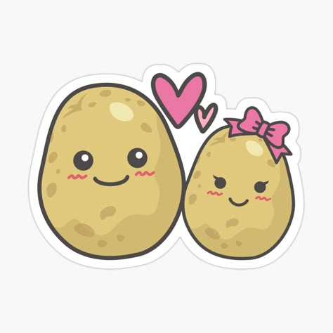 Potato Tattoo Cute, Potato Tattoo, Potato Couple, Potato Sticker, Pokemon Pfp, Kawaii Potato, Tattoo Thoughts, Motivational Stickers, Cute Potato