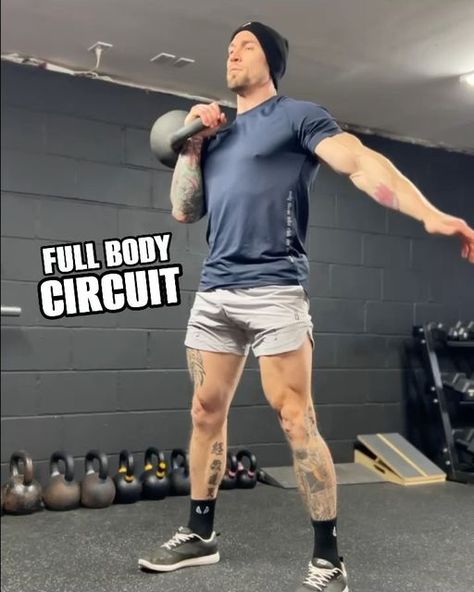 Jay T. Maryniak on Instagram: "SAVE and get after this full body kettlebell circuit✅ Perform each exercise for 30 seconds with 15 seconds rest in between exercises✅ Once you finish the last exercise, rest 90 seconds✅ Do 4 total sets lifting as heavy as you can while maintaining excellent technique✅ 💯 The NEW 7 inch shorts from @asrv 💯 1️⃣S. Arm Hang Cleans (R) 2️⃣S. Arm Hang Cleans (L) 3️⃣Hollow Floor Press 4️⃣Hollow Pull Overs LFG!💪🏻 #kettlebell #kettlebellworkout #core #coreworkout #fullbodyworkout" Full Body Kettlebell, Full Body Kettlebell Workout, Hang Clean, Kettlebell Circuit, Full Body Circuit, Kettlebell Workouts, Kettle Bell, Major Muscles, Kettlebell Workout