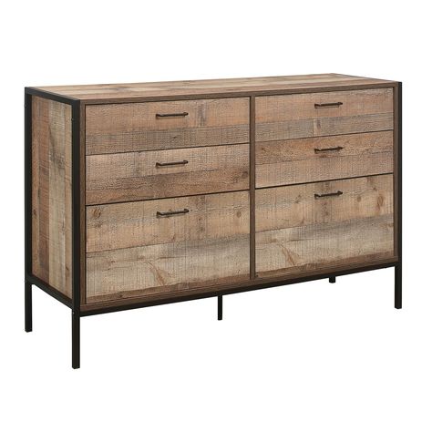 Urban Bedroom, Rustic Sideboard, Italian Bedroom Sets, Boys Bedroom Makeover, Beautiful Dresser, Black Friday Furniture Sale, 6 Drawer Chest, Large Sideboard, Rustic Storage