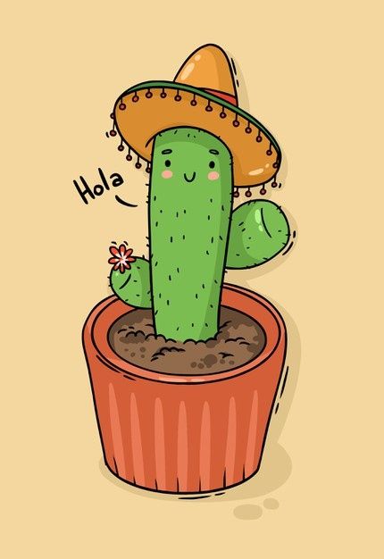 Cactus Digital Art, Cactus Cartoon Cute, Cactus Character Design, Cartoon Cactus Drawing, Cactus Drawing Cute, Cute Cactus Painting, Plant Character Design, Cute Cactus Drawing, Cactus Plants Drawing