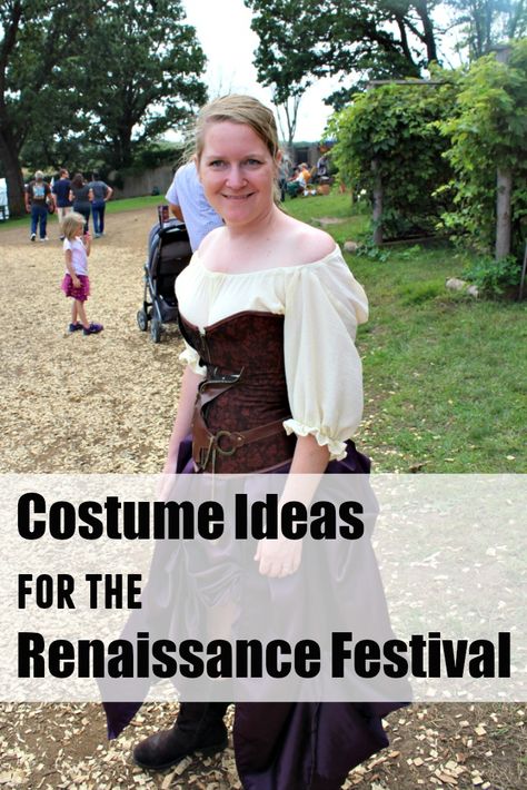 What to wear to the Renaissance Festival. A bunch of tip and costume ideas. Easy Rennaisance Costume, Highland Costume Women, Shakespeare Costumes Diy, Renfaire Costume Diy, Easy Renisance Fair Outfit, Diy Wench Costume, Rem Faire Costume, Ren Faire Women Costume, Midevil Outfits Diy