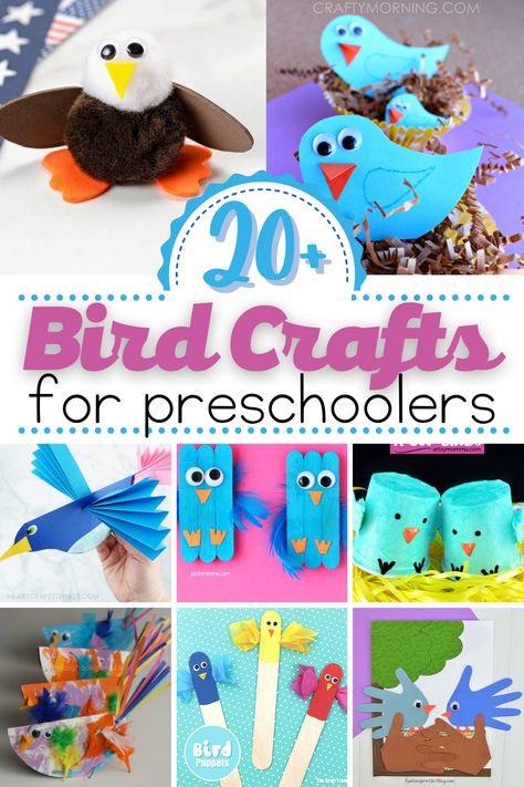 These bird crafts for preschoolers are perfect for the spring and summer months as birds build nests and lay eggs. #preschoolcrafts #springcrafts #homeschoolprek Pet Bird Crafts Preschool, Bird Crafts For Preschoolers, Bird Crafts For Kids, Bird Crafts Preschool, Fathers Day Craft, Bird Nest Craft, Duck Crafts, Diy Father's Day Crafts, Homeschooling Preschool