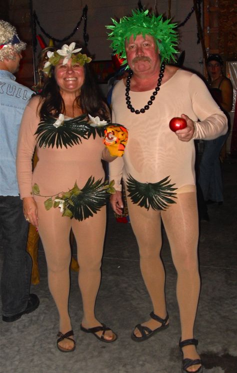 Adam and Eve (front) Adam Eve Costume, Adam And Eve Costume, Couples Fancy Dress, Eve Costume, Abc Party, Adam And Eve, Fancy Dress, Halloween Costumes, Abc