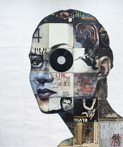 Nick Gentry, Vinyl Record Sleeves, Montage Art, Vinyl Painted, Collage Portrait, Social Art, Record Sleeve, Design Painting, Record Sleeves