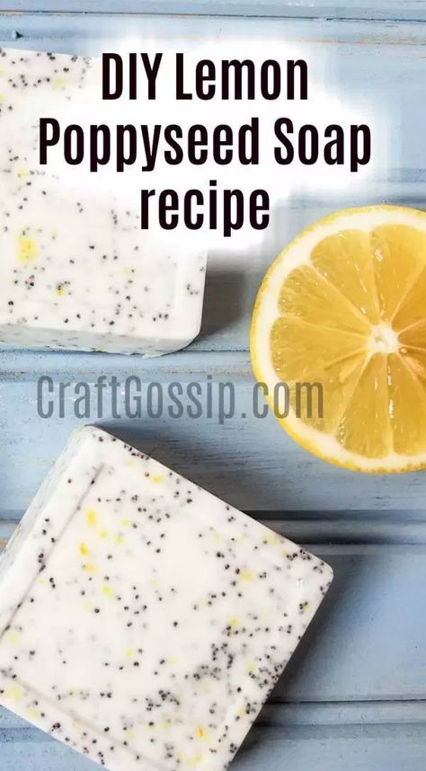 Melt and Pour Soap – Lemon Poppyseed – Bath and Body Diy Hand Soap, Diy Soap Bars, Easy Soap Recipes, Diy Soap Recipe, Soap Melt And Pour, Handmade Soap Recipes, Melt And Pour Soap, Lemon Soap, Soap Making Recipes