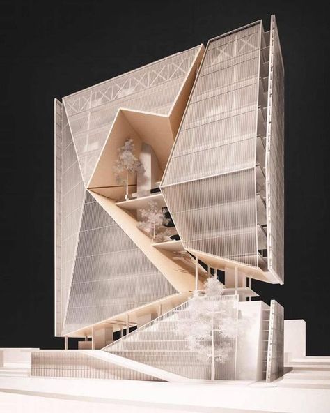 Angular Architecture, Maquette Architecture, Studio Architecture, Archi Design, Architectural Model, Arch Model, Architectural Section, Architecture Concept Drawings, Diagram Architecture