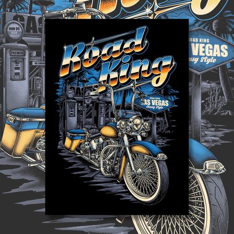 Cholo Style, Automotive Illustration, Road King Classic, Kustom Kulture, Road King, Club Style, Illustration Artwork, Make Design, Western Cowboy