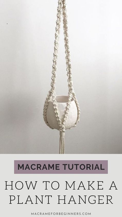 Macrame Plant Hanger Plant Hanger Tutorials, Modern Macrame Plant Hanger, Diy Macrame Plant Hanger Pattern, Hanging Macrame Wall Art, Macrame Plant Hanger Tutorial, Macrame Plant Hanger Patterns, Diy Macrame Plant Hanger, Macrame Wall Hanging Diy, Macrame Wall Hanging Patterns