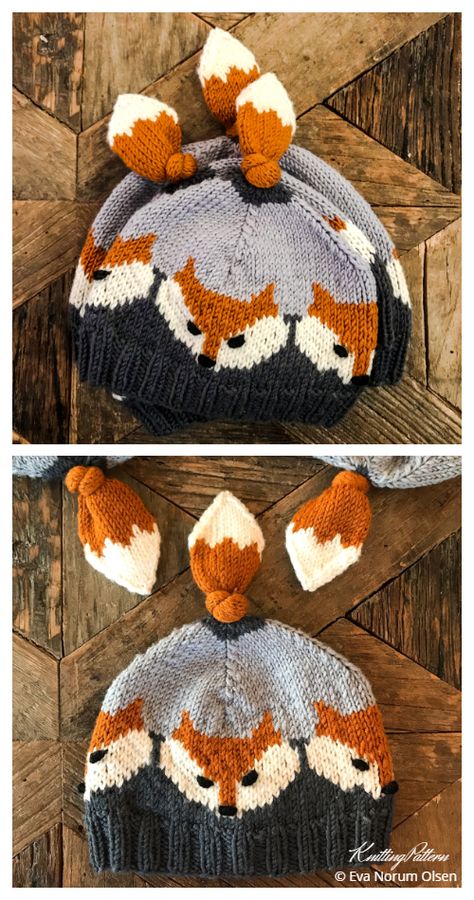 Fox Hat Pattern, Fox Beanie, Ravelry Knitting, Knitted Hats Kids, Fox Hat, Hat Patterns Free, Animal Knitting Patterns, Knitting Patterns Free Hats, Fair Isle Knitting Patterns