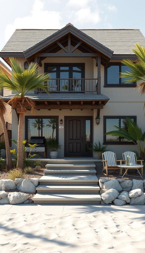 Admire stunning California house exterior beach designs that catch the eye. California House Exterior, House Exterior Beach, California Activities, New Mexico Homes, California House, New York Tours, Griffith Park, Hot Air Balloon Rides, California National Parks