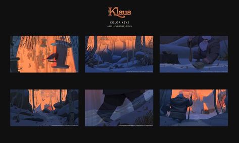 Klaus Movie, Animation Lighting, Sergio Pablos, Aesthetic Objects, Color Script, The Spa, Painting Tips, Lights Background, Christmas Carol