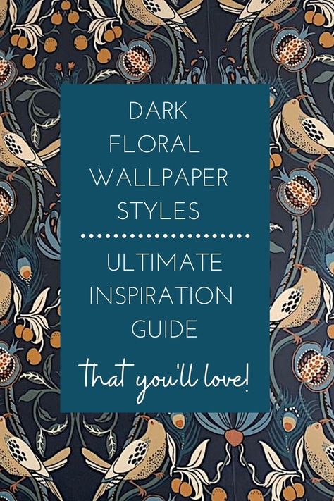 An Ultimate Inspiration Guide For Choosing Which Dark Floral Wallpaper Style Will Best Suit Your Home Dinning Room Wallpaper, Hallway Wallpaper Ideas, Bedroom Wallpaper Accent Wall, Foyer Wallpaper, Bathroom Wallpaper Modern, Wallpapered Entryway, Dark Floral Wallpaper, Green Floral Wallpaper, Floral Wallpaper Bedroom